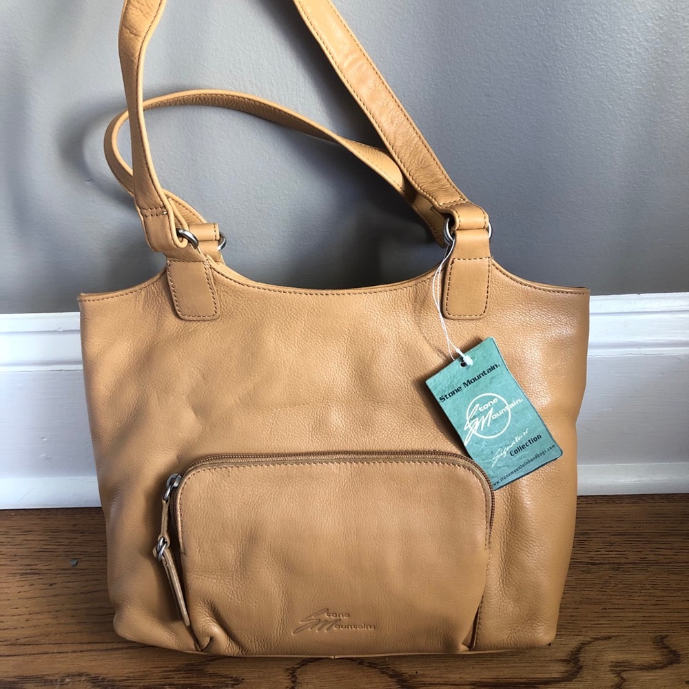 Stone mountain tan tote bag